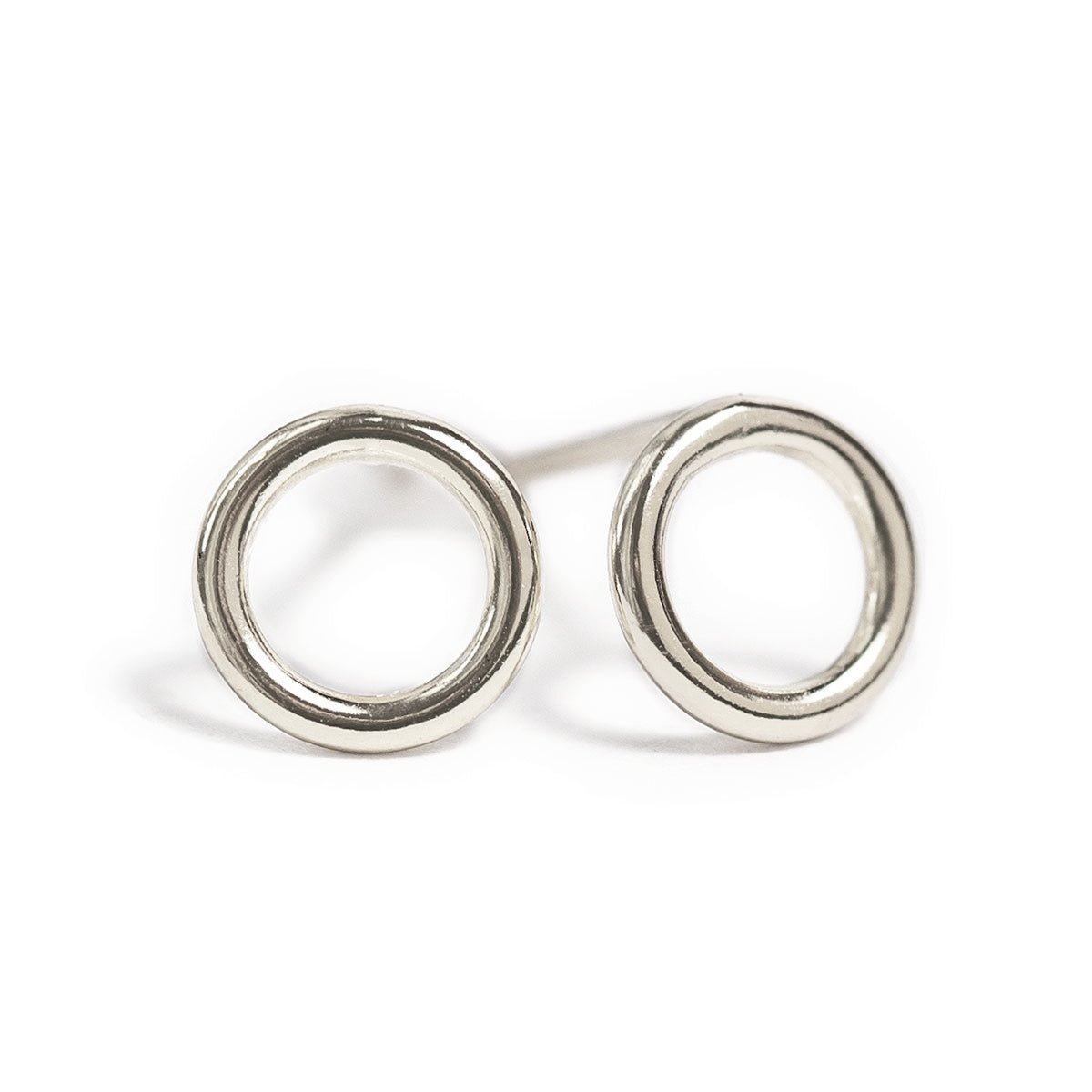 Open Circle Stud Earrings