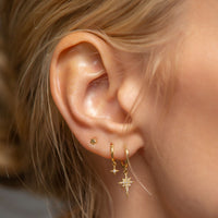Star Flare Huggie Earrings