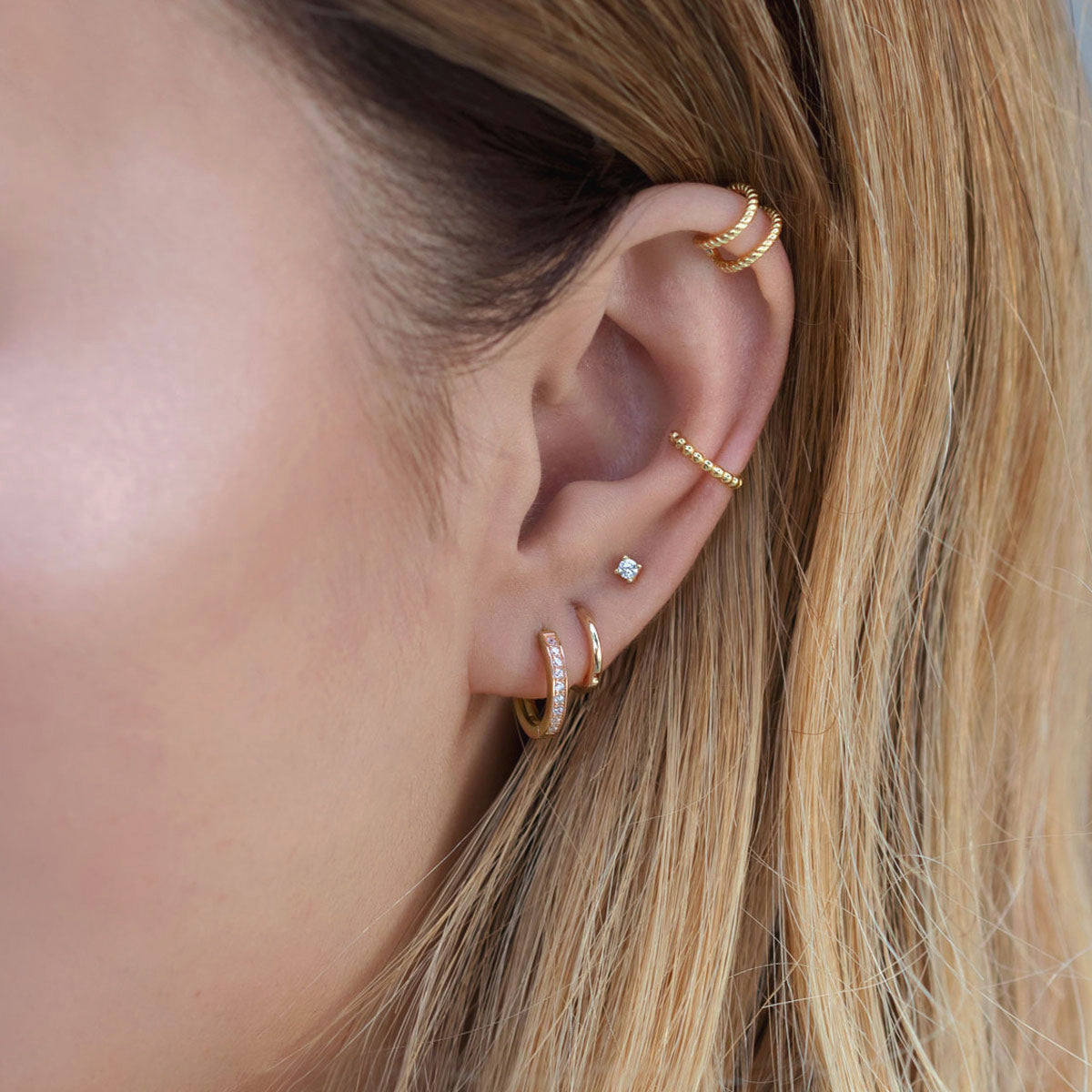 Beaded Ear Cuff Cartilage Hoop Earrings