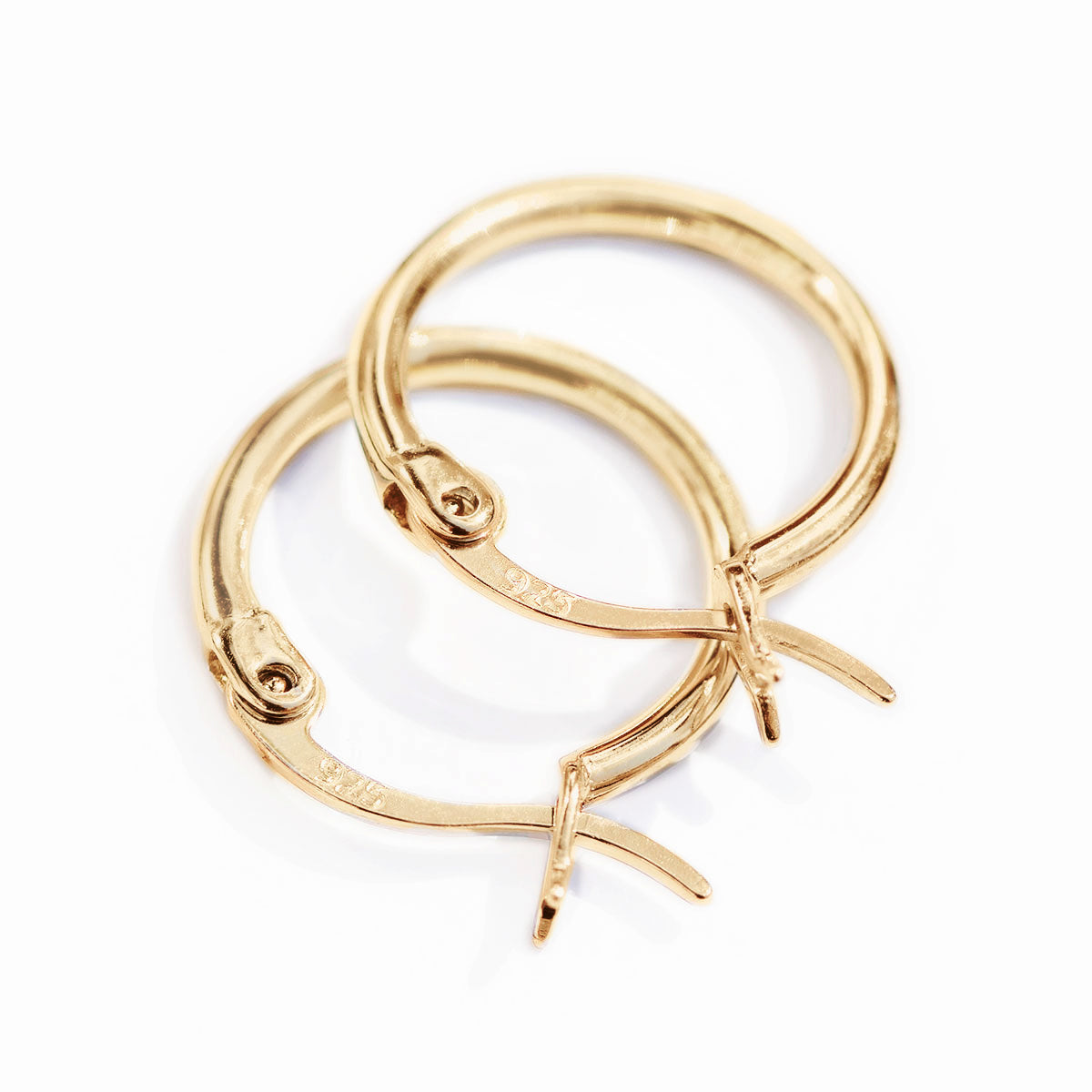 14K Gold Hoop Earrings, Medium Gold Hoops, Solid Gold Hoops – AMYO Jewelry