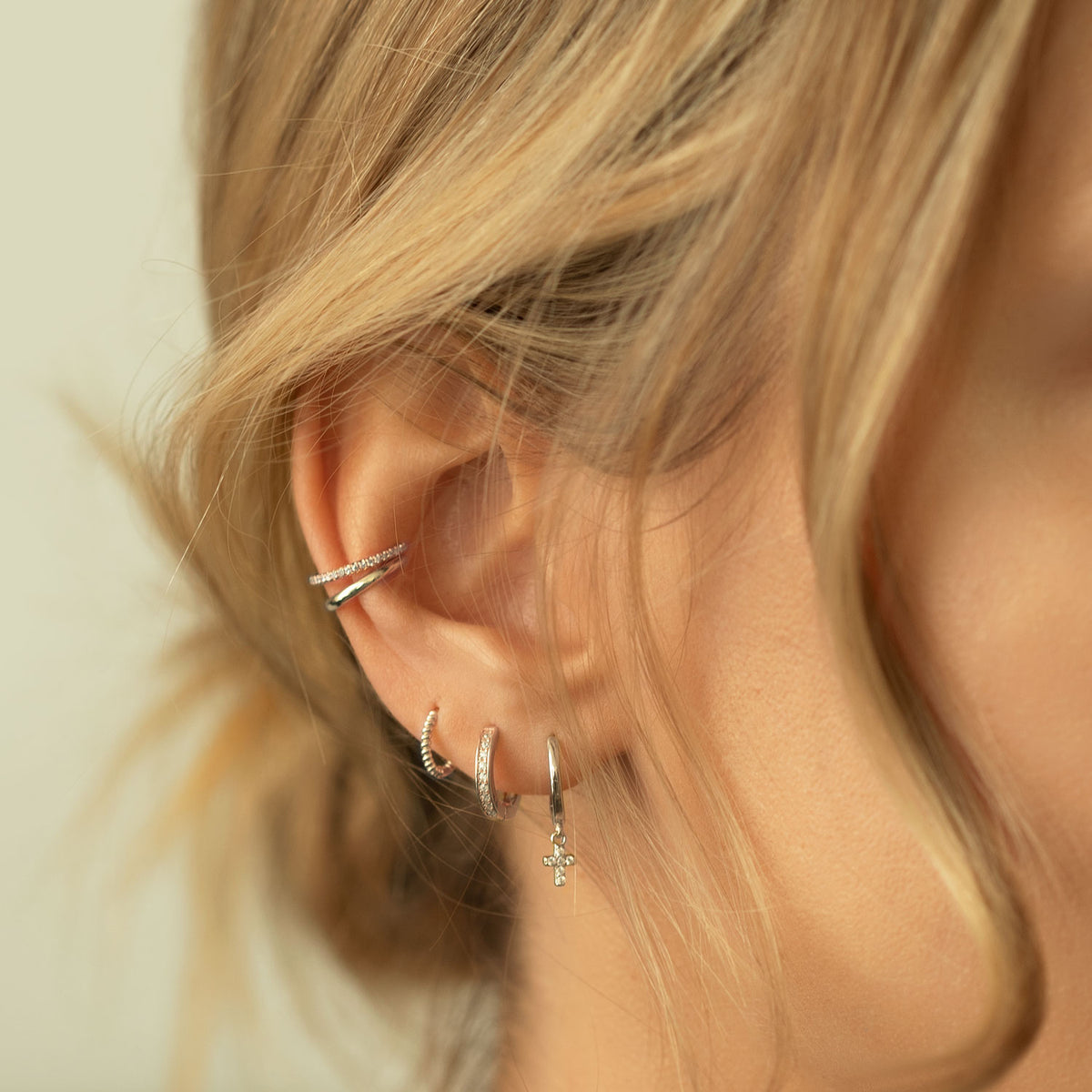 Simple Hinge Small Hoop Earrings in Gold | 20mm | Jewellery by Astrid & Miyu
