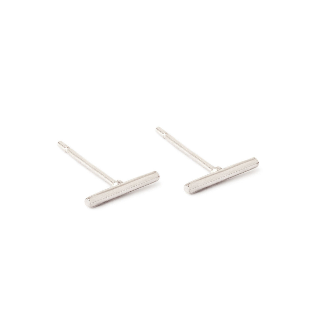 14K White Gold Studs, Tiny Solid White Gold Stud Earrings – AMYO Jewelry