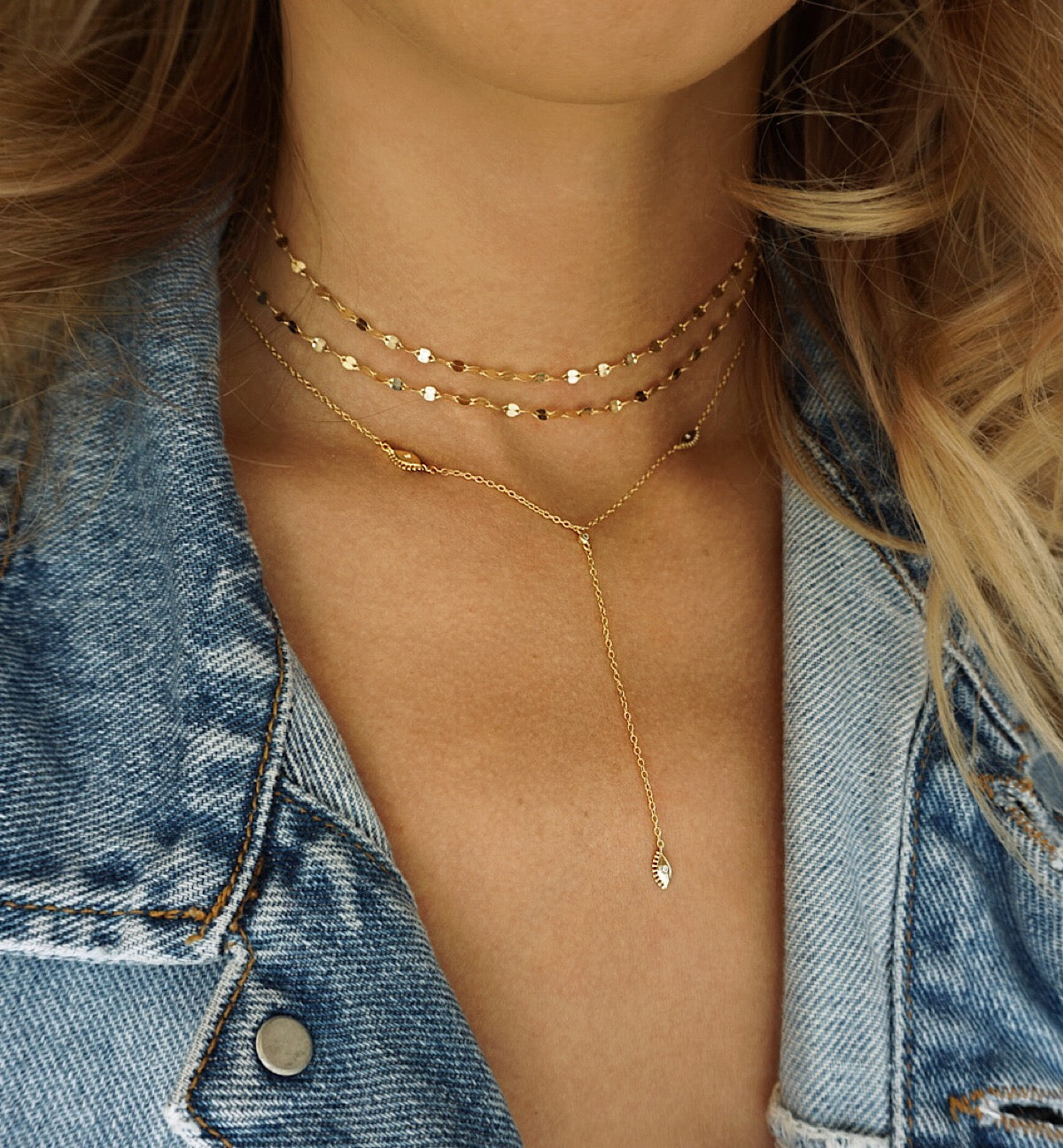 Aila Choker Lariat Necklace, Necklaces - AMY O. Jewelry