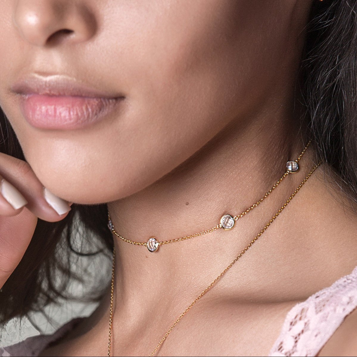 Sienna Crystal Choker, Necklaces - AMY O. Jewelry