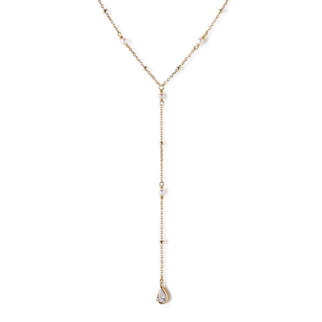 Perla Lariat Necklace, Necklaces - AMY O. Jewelry