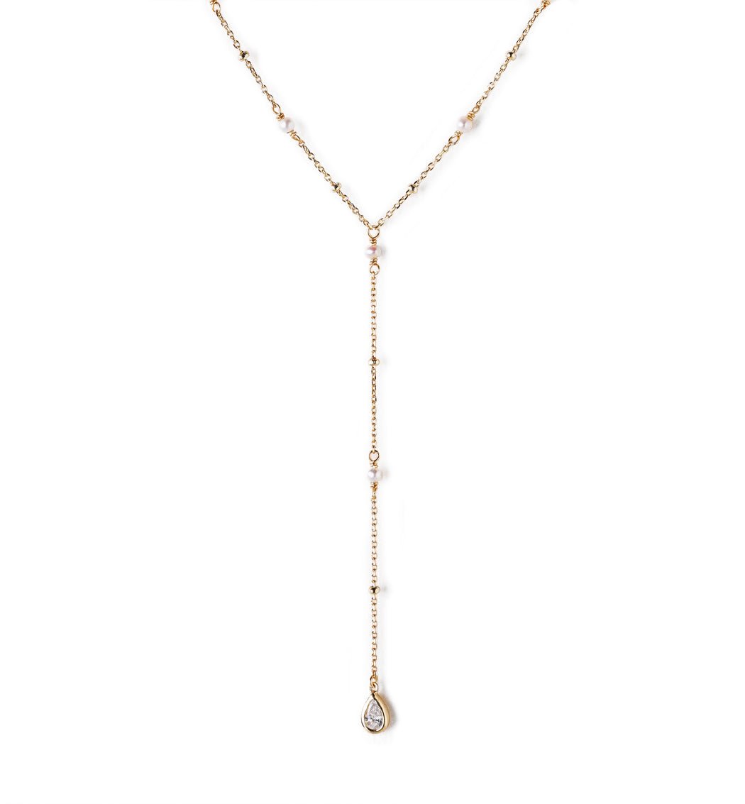 Perla Lariat Necklace, Necklaces - AMY O. Jewelry