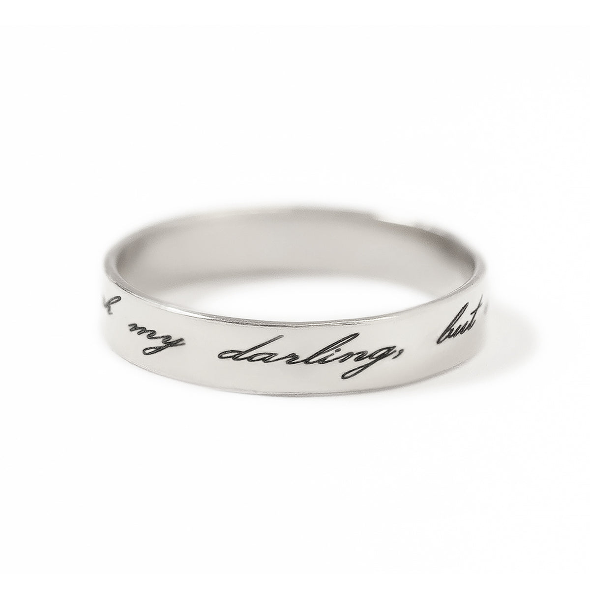 Custom engraved sale silver rings