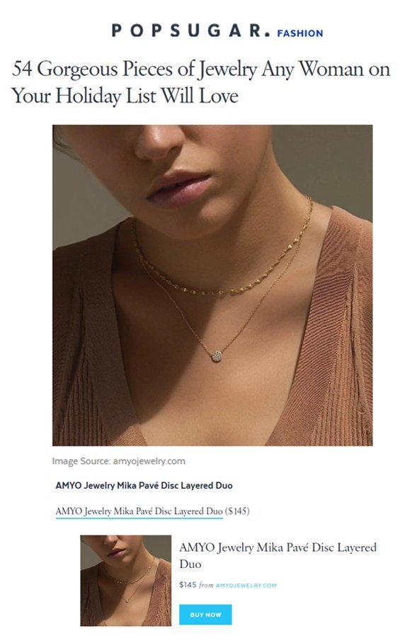 Mika Pave Disc Layered Duo featured on Popsugar