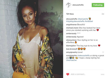 Karrueche Wears Crystal Choker for Night Out