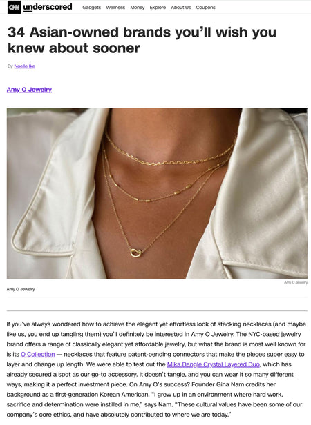 CNN Underscored O Collection Layered Necklaces