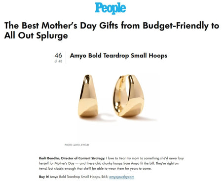 People The Best Mother's Day Gifts Bold Small Hoops