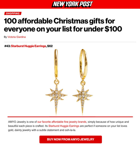 New York Post Gifts Under $100 Starburst Huggie Earrings