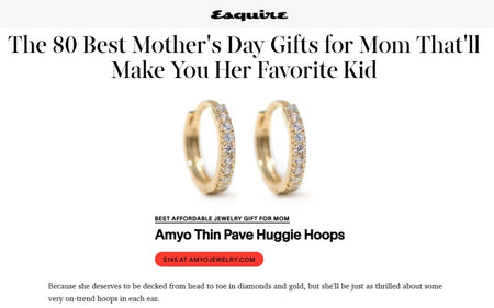 Esquire Best Mother's Day GIfts for Mom 14K Huggie Hoops