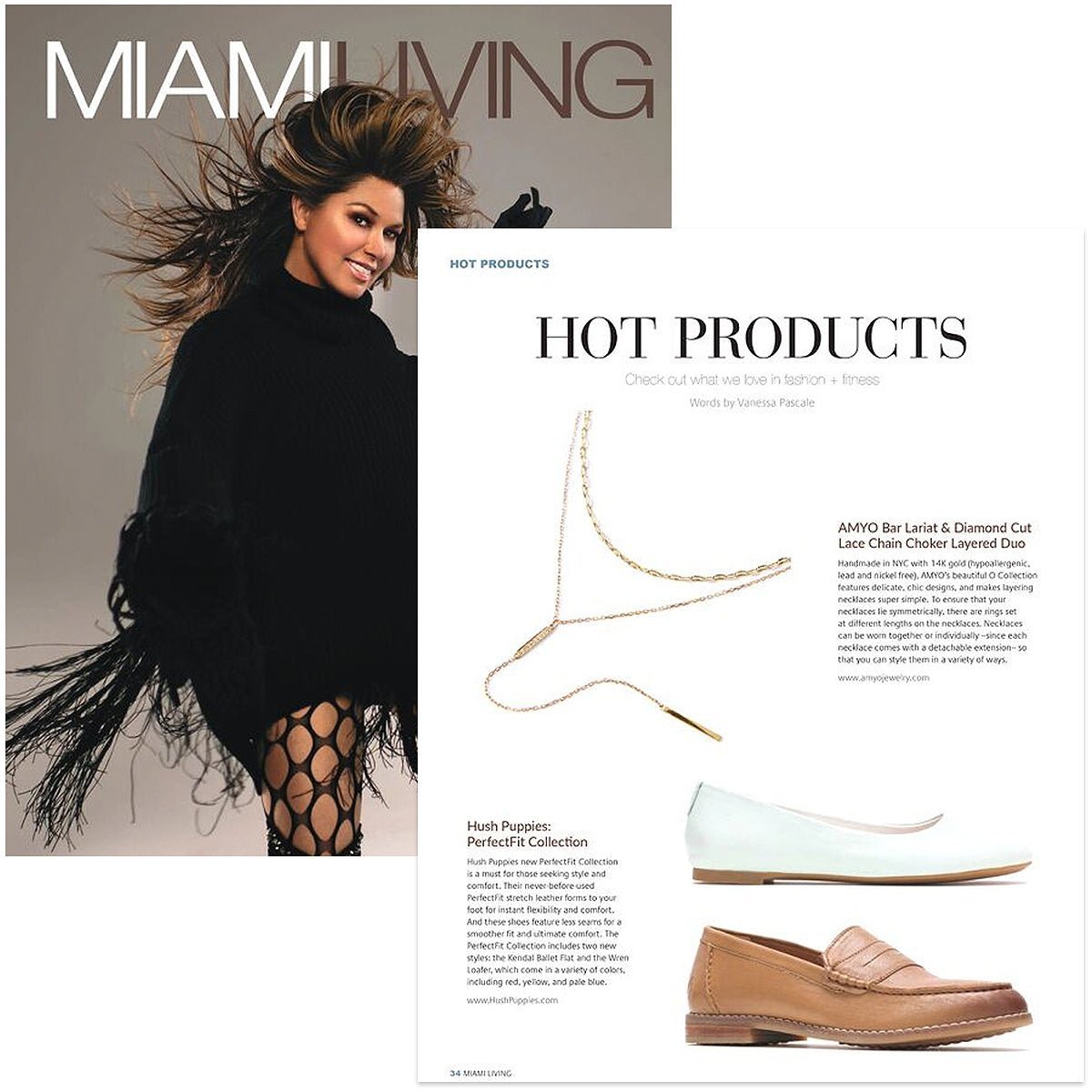 Layered Necklace on Miami Living Magazine