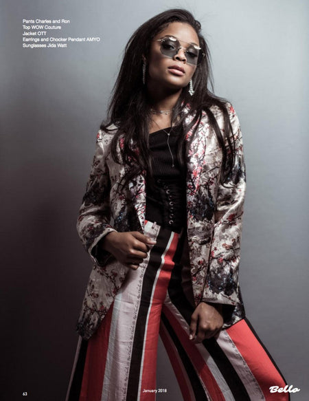 Ajiona Alexus Wears Layered Necklaces on Bello Magazine