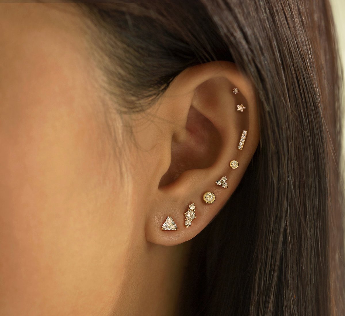 14K Gold Tiny Studs - AMYO Jewelry