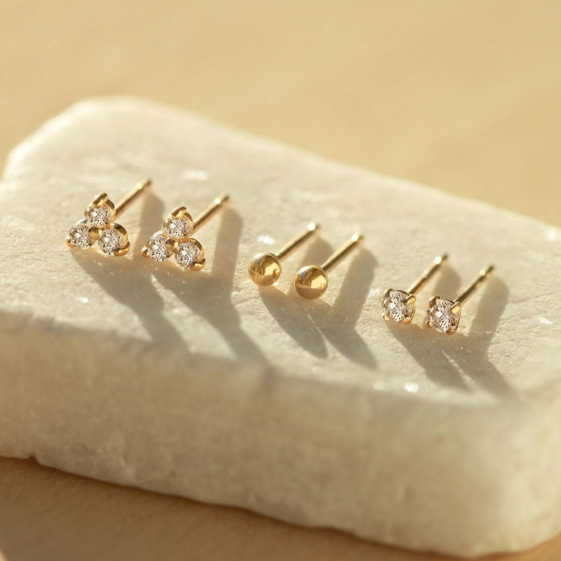 14K Gold Earrings, Real Gold Earrings | AMYO