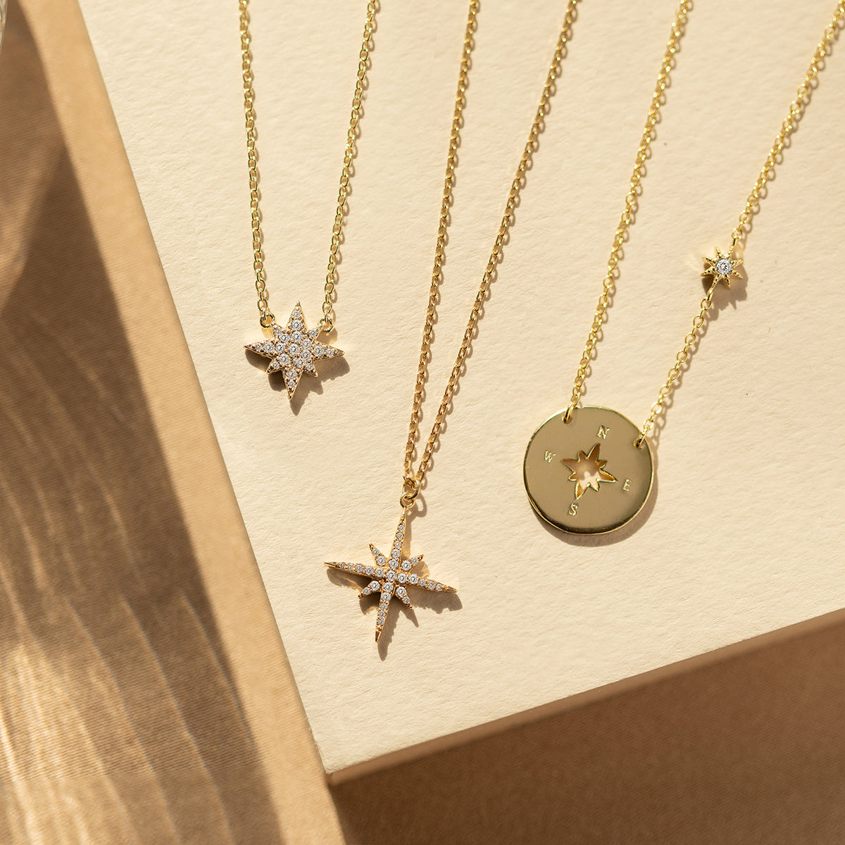 Celestial Star Jewelry, Gold Pendant Necklace, Minimalist Jewelry ...