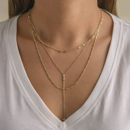 Deux Figaro Lariat Layered Trio