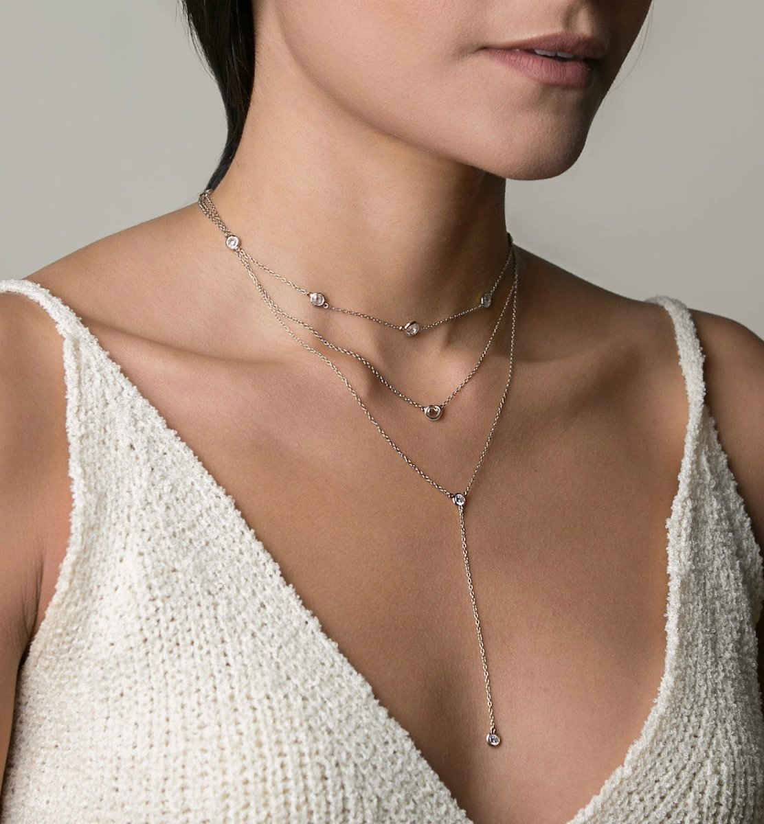 Crystal Lariat Necklace