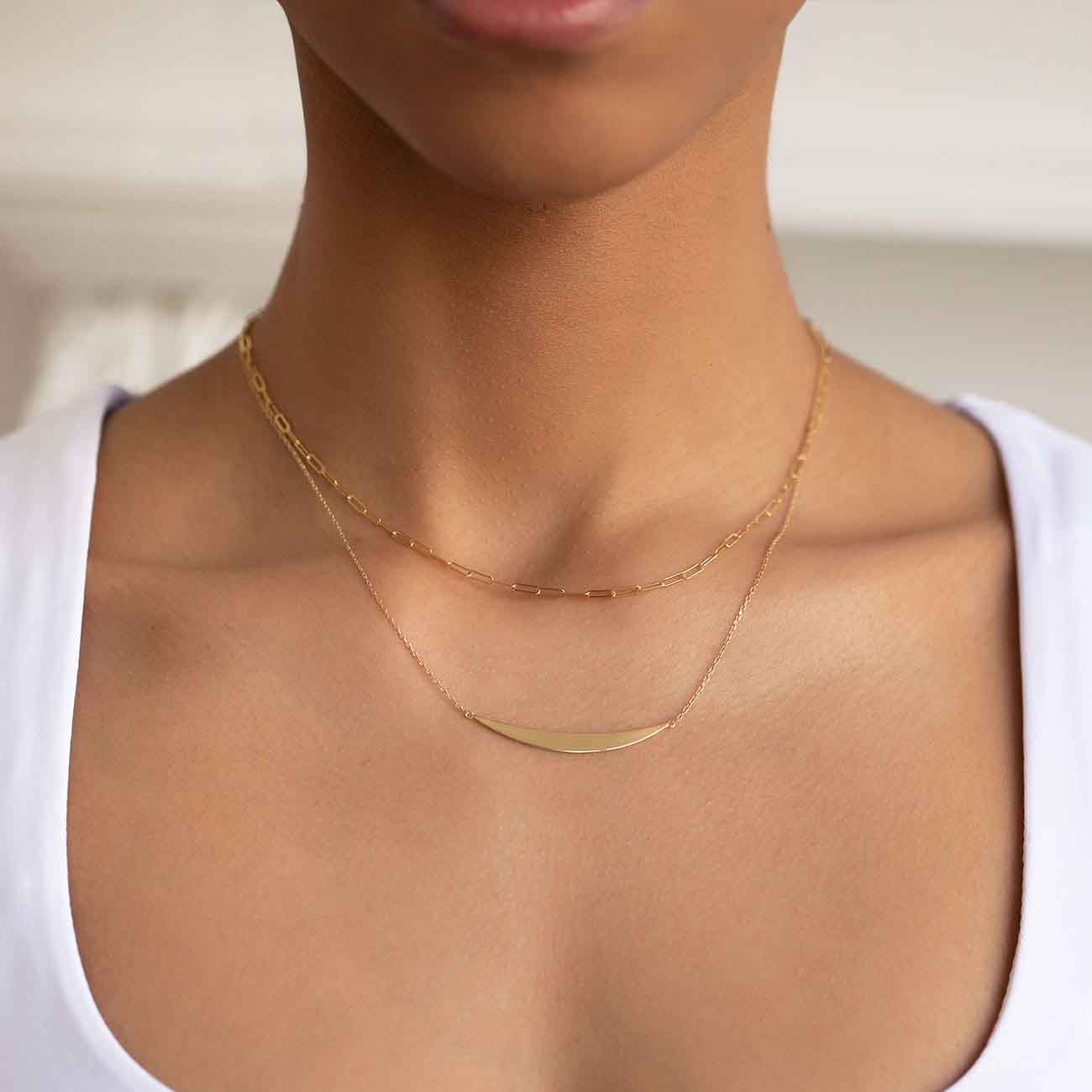 Crescent Bar Necklace