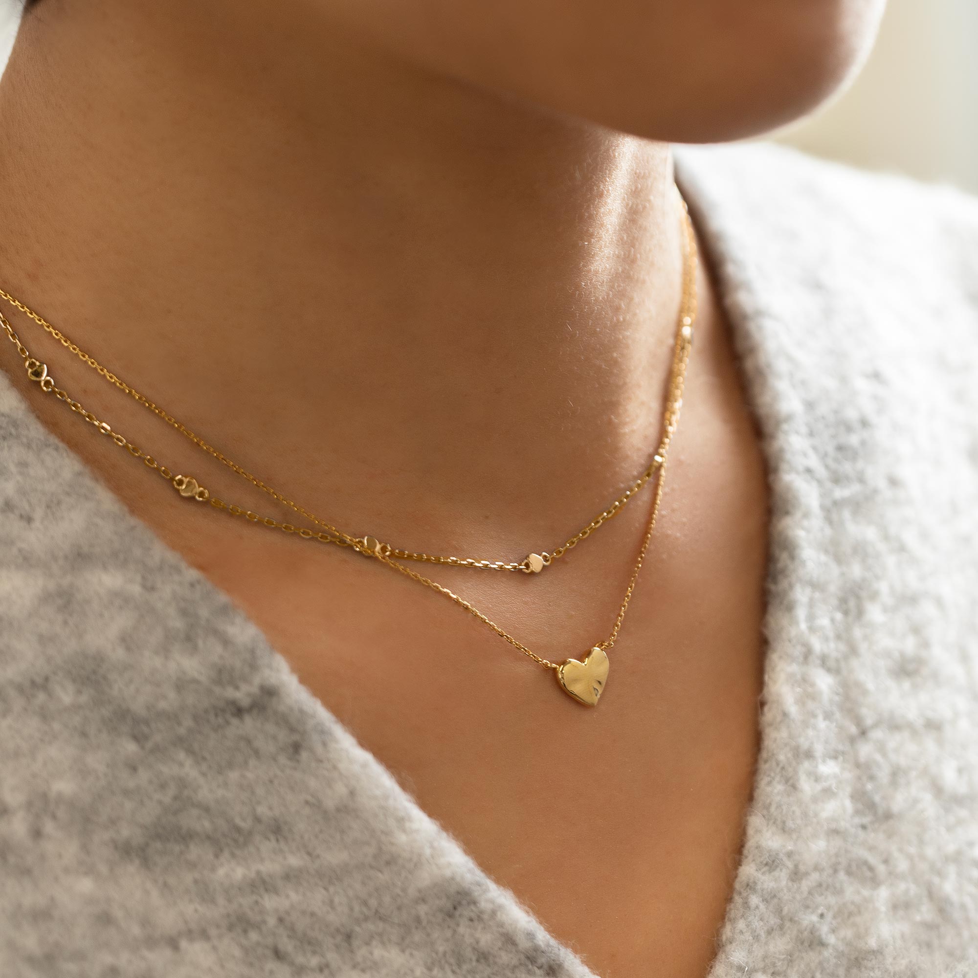 Tiny Heart Chain Necklace