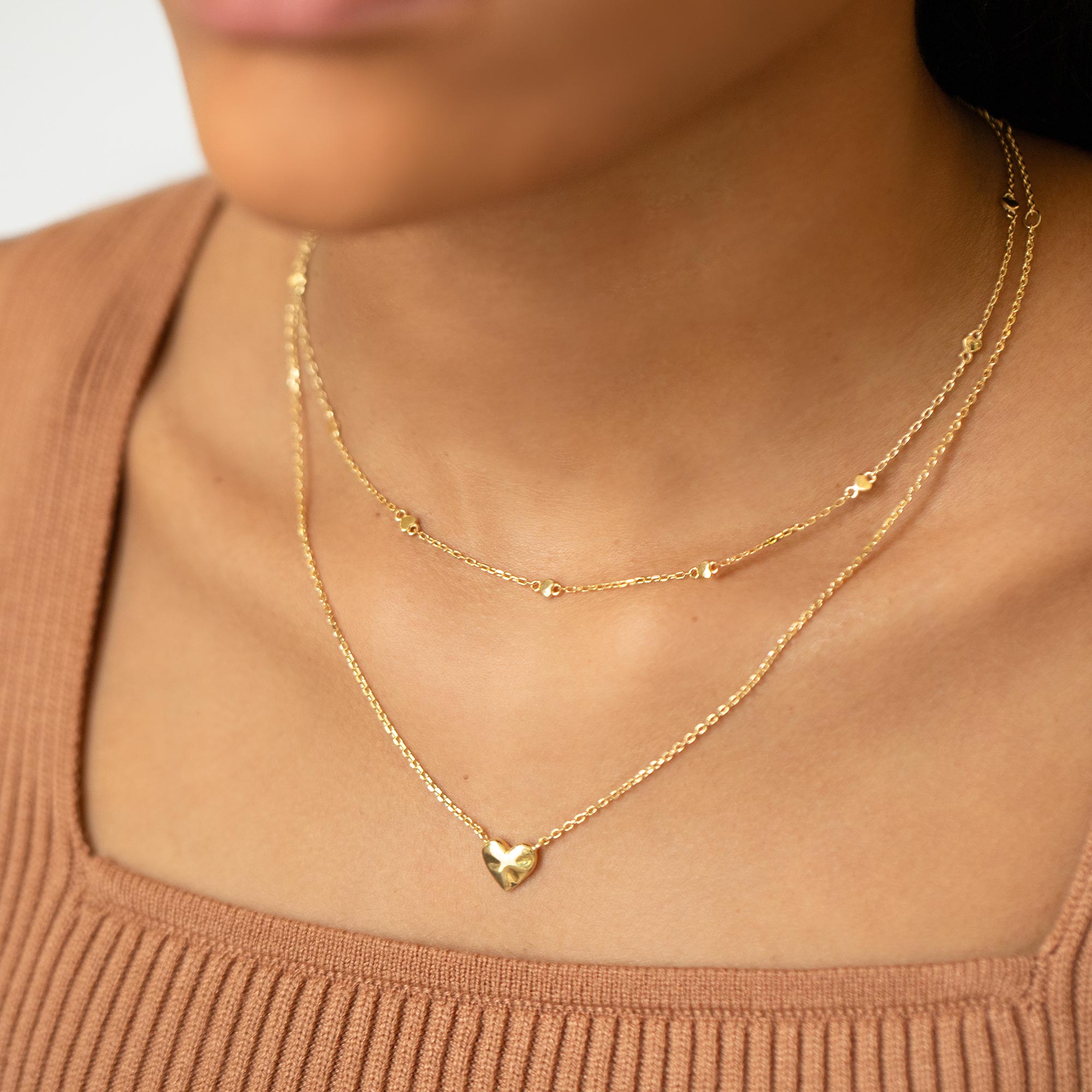 Tiny Heart Chain Necklace