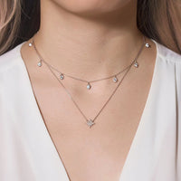 Dangle Choker Starburst Layered Duo