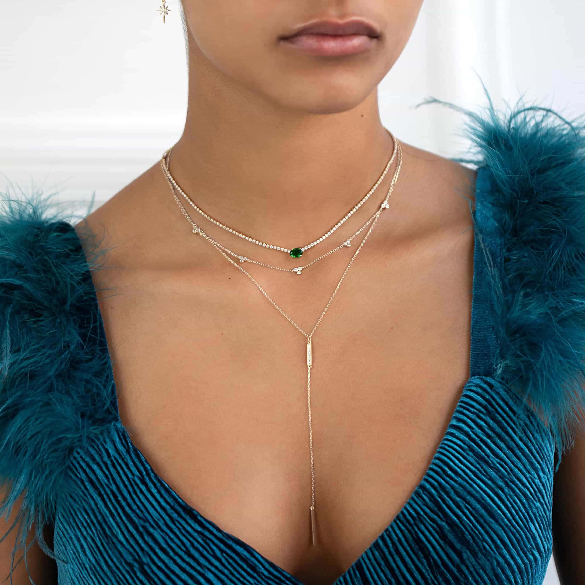 Clover Bar Lariat Layered Duo