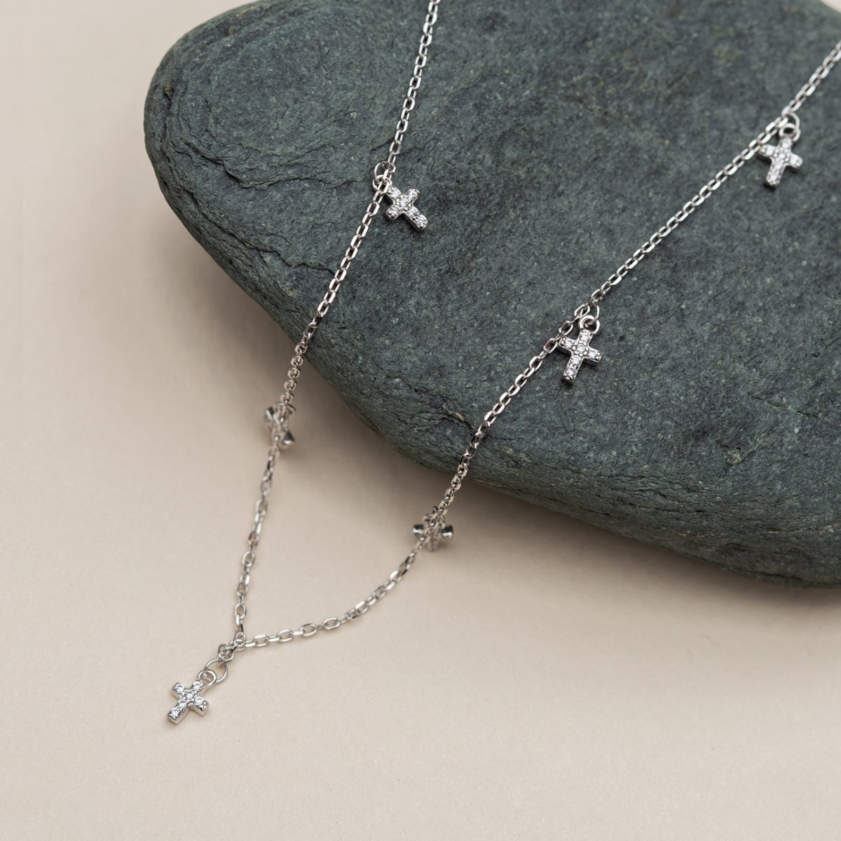 Tiny Cross Anklet