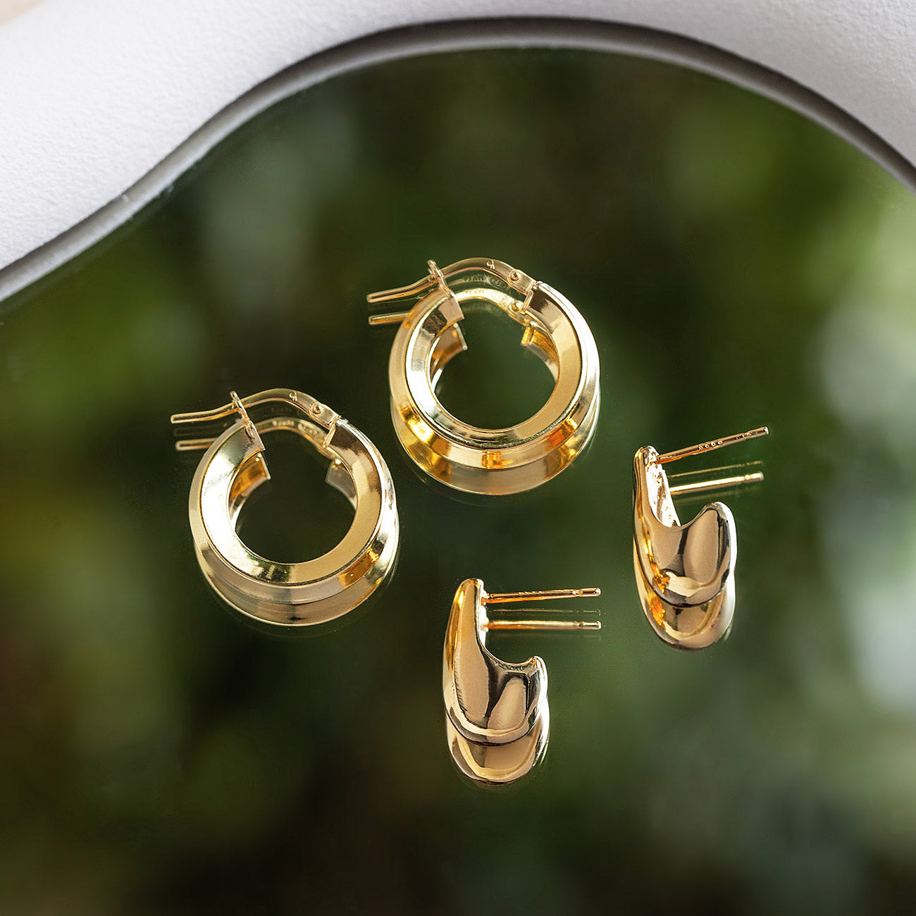 Gold Hoop Earrings, Chunky Gold Hoops, Small Thick Hoop Earrings