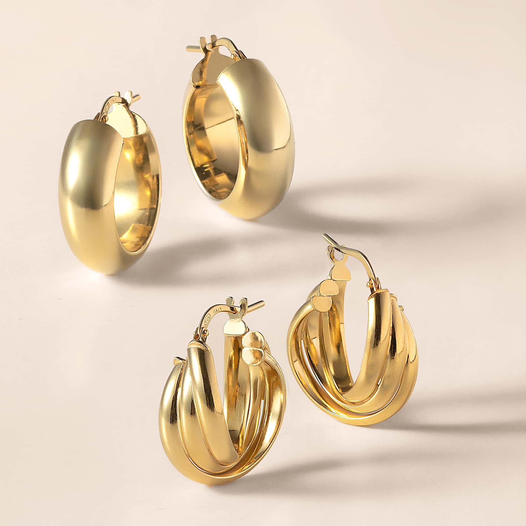 Real Gold Hoops, Mini Hoops