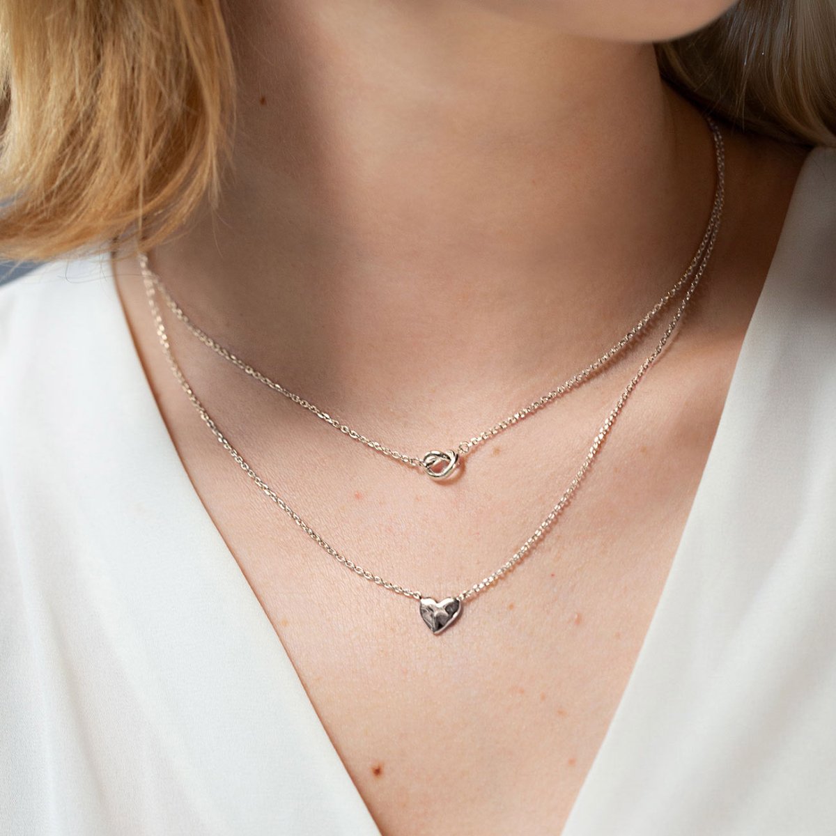 Hammered Heart Necklace