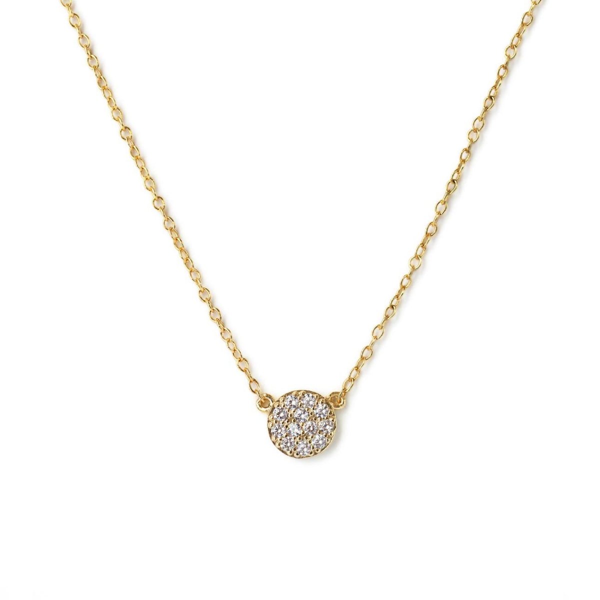 Pavé Disc Necklace