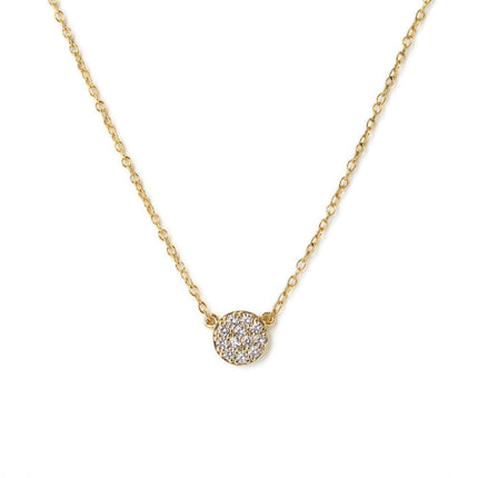 Pavé Disc Necklace