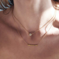 Pavé Disc Necklace