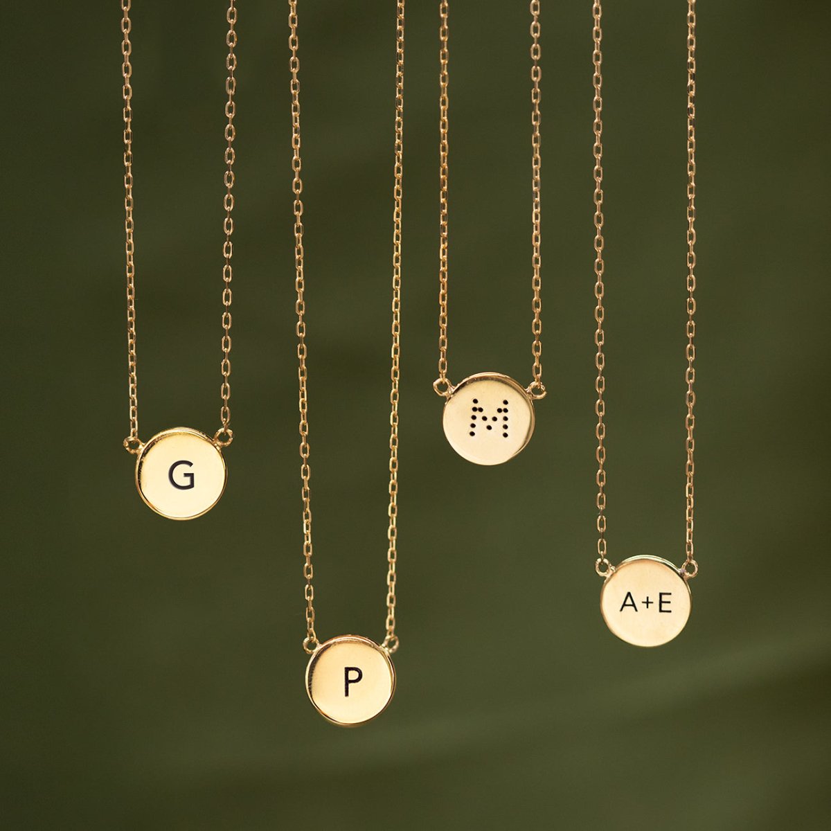 Initial Disc Necklace