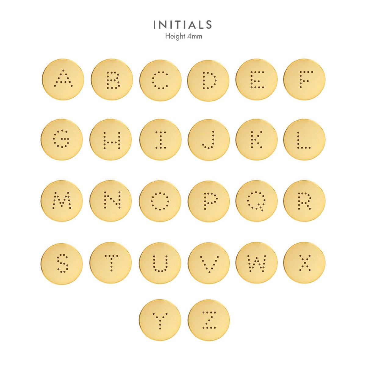 Dotted Initial Disc Necklace