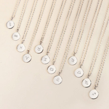 Zodiac Disc Necklace