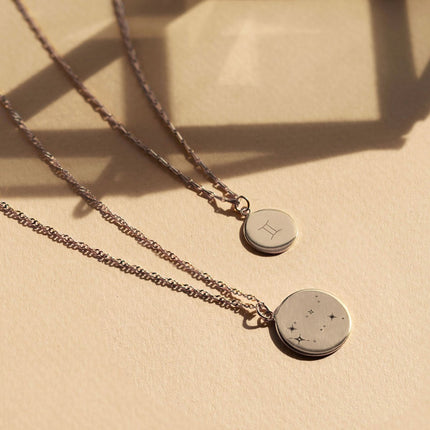 Constellation Zodiac Disc Necklace