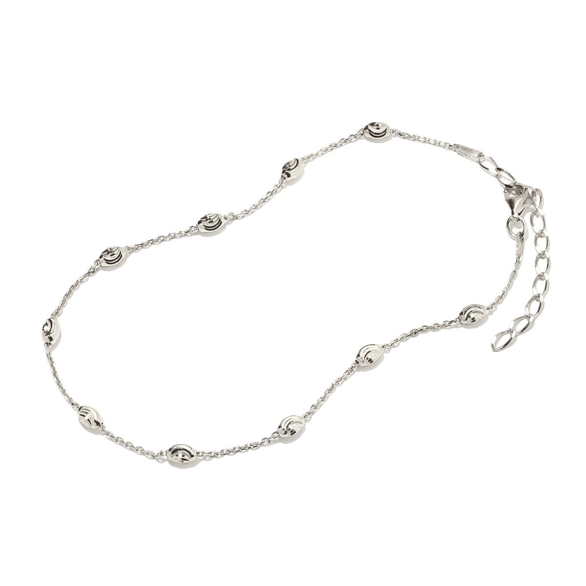 Faceted Oval Bead Anklet