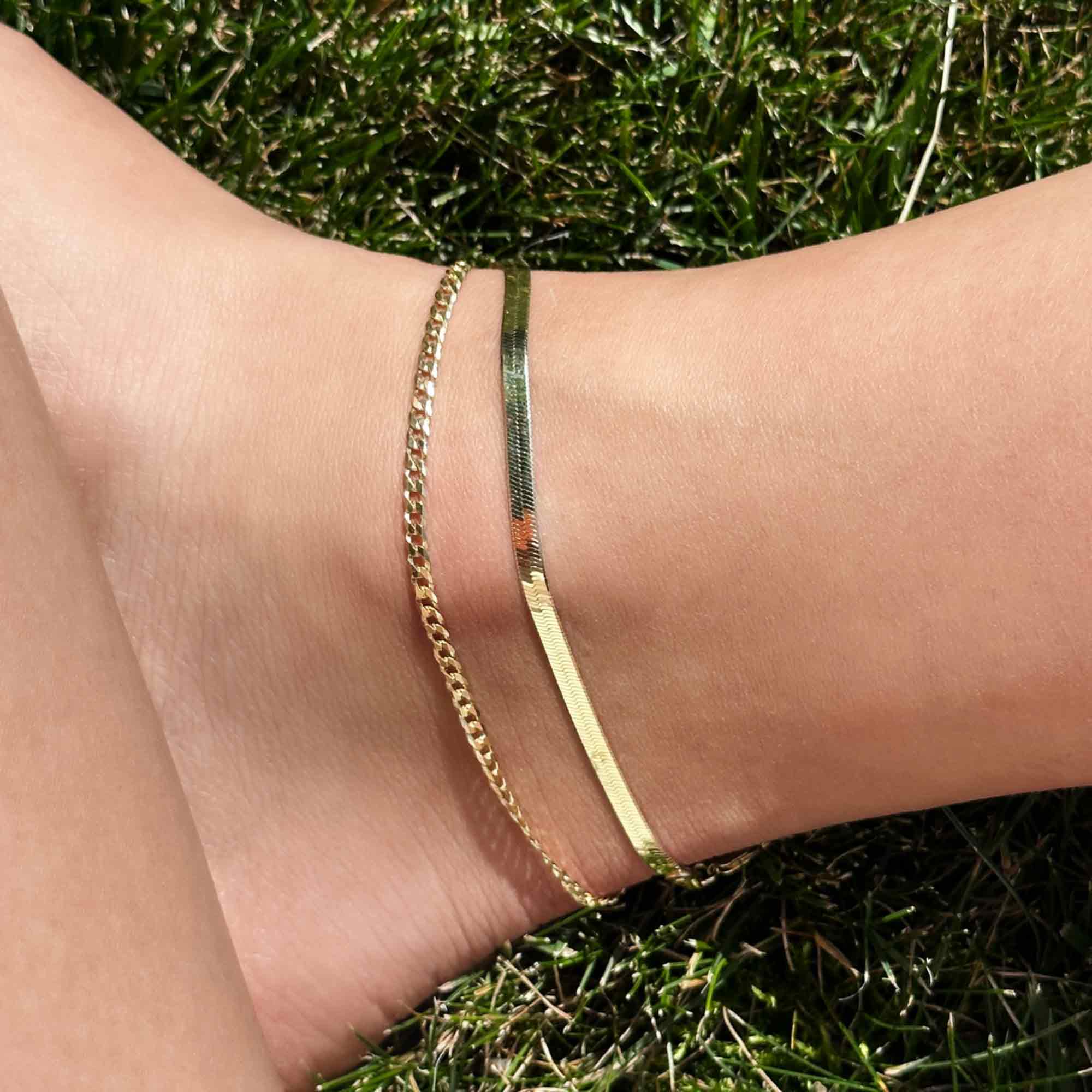Herringbone Chain Anklet