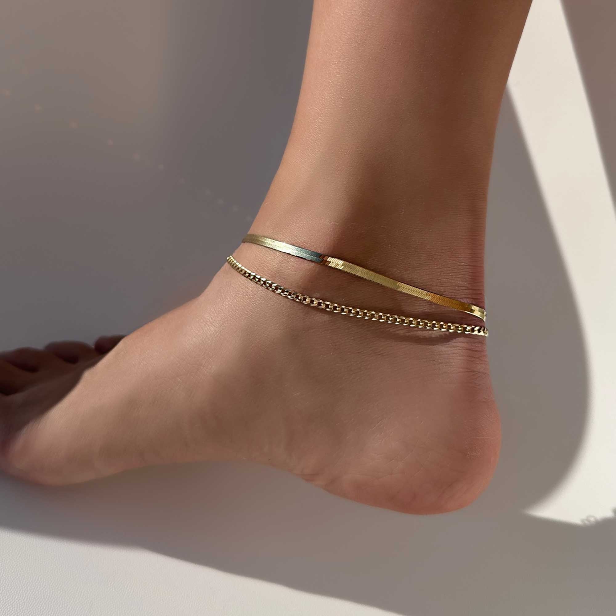 Stella Gold Anklet • 14k Gold Filled – Charmed Coast