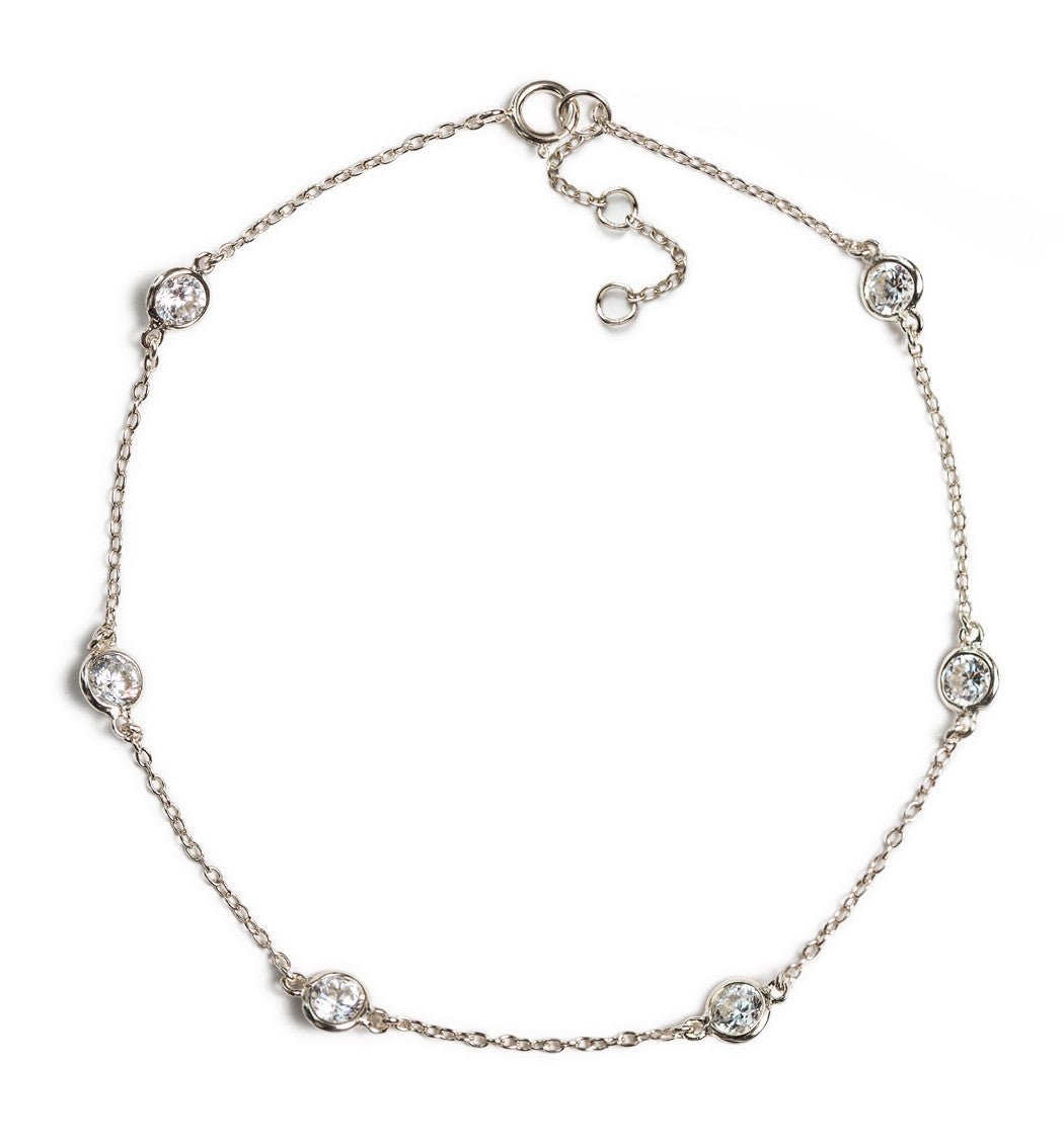 Dakota Crystal Anklet, Anklets - AMY O. Jewelry