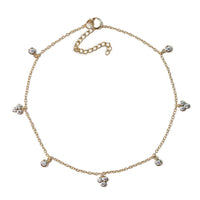 Clover Crystal Anklet, Anklets - AMY O. Jewelry