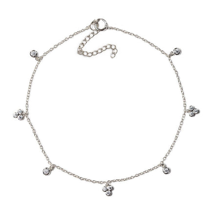 Clover Crystal Anklet