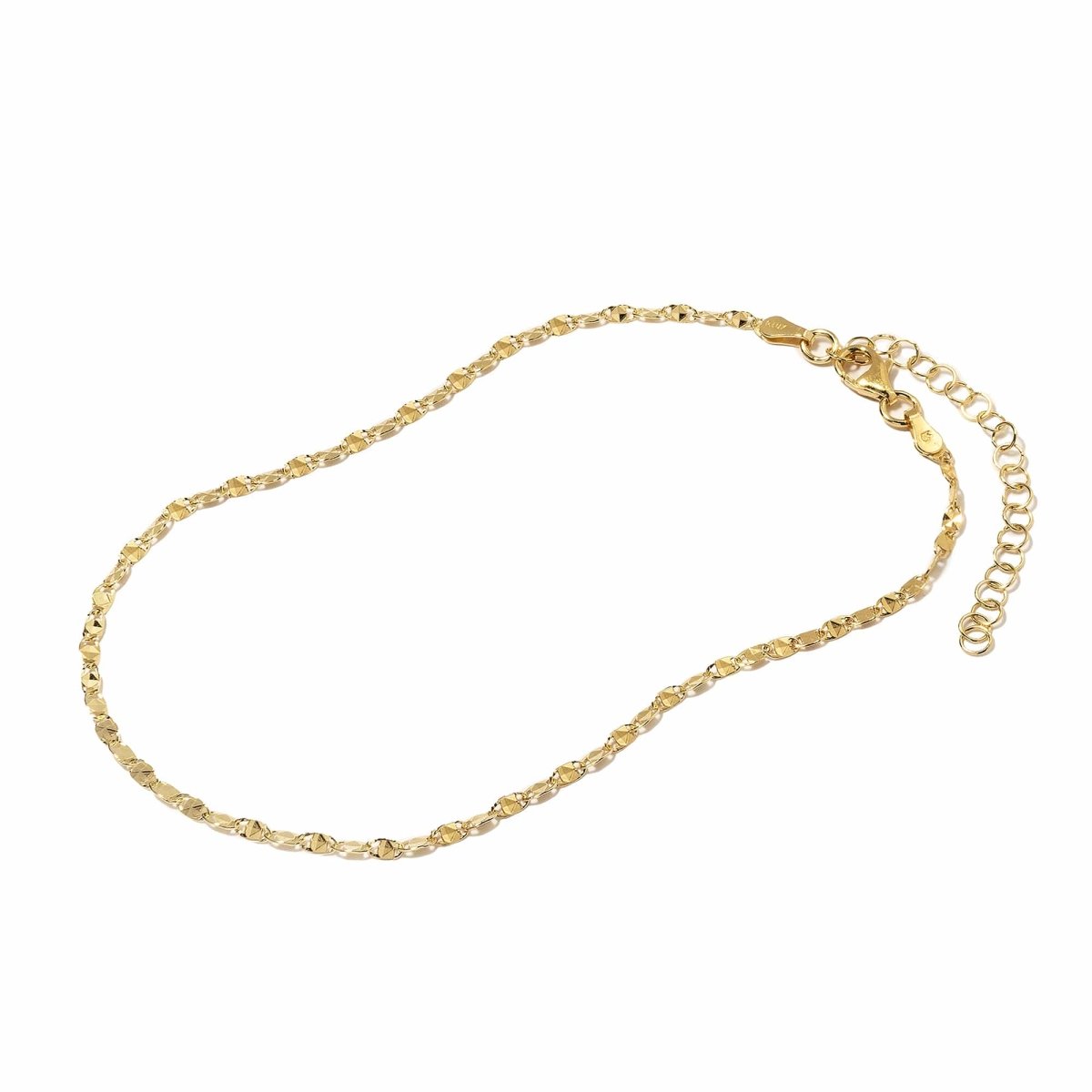 Confetti Diamond-Cut Chain Anklet