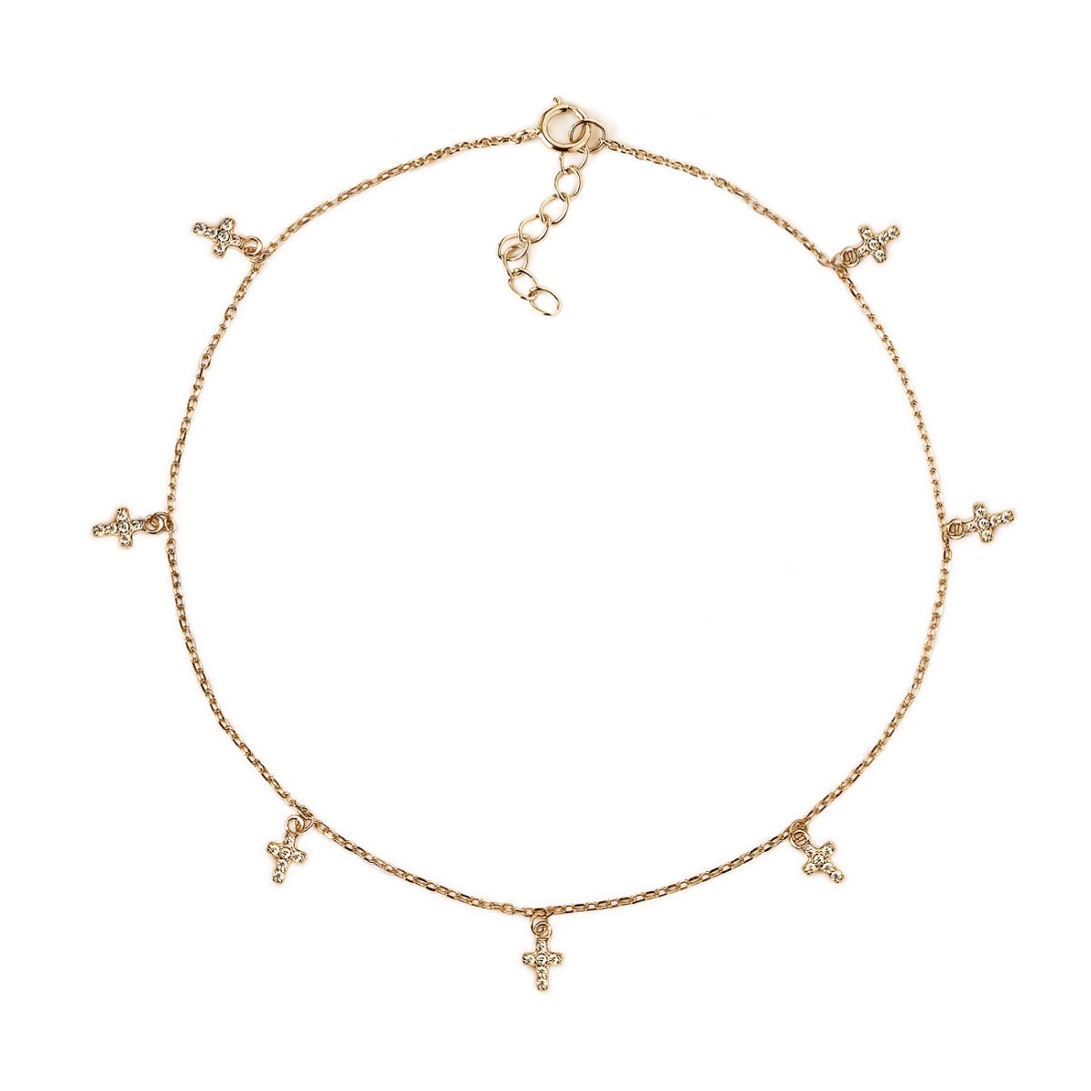 Tiny Cross Anklet