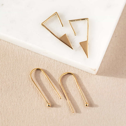 Triangle Threader Earrings