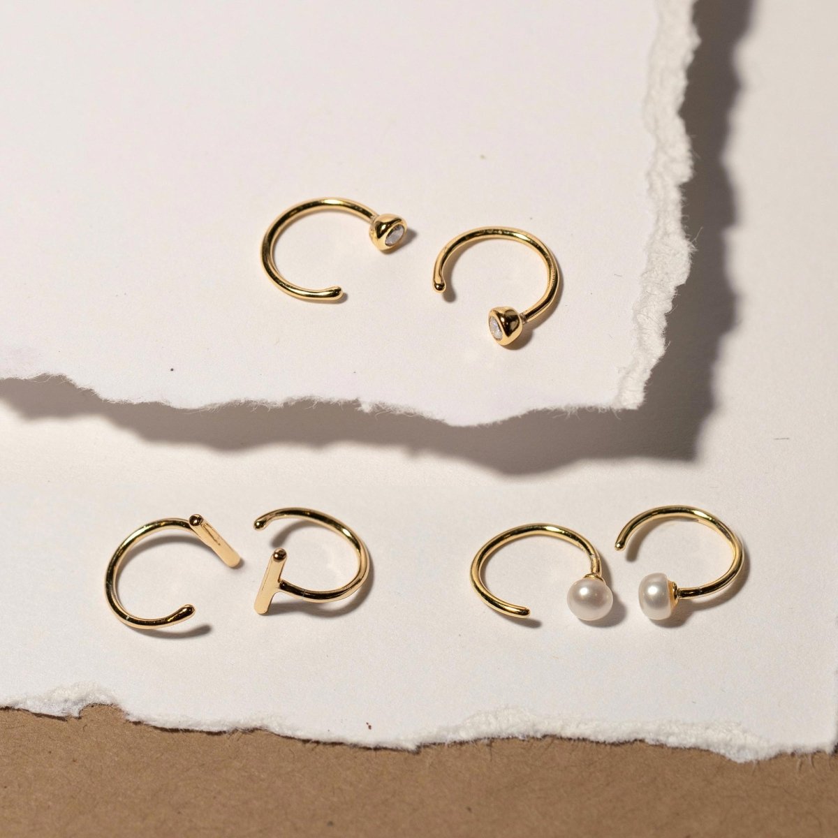 Tiny Pearl Huggie Earrings